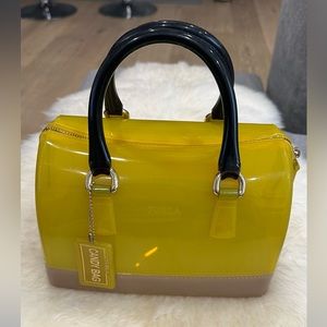 FURLA Glossy Rubber Candy Bag Tote Handbag